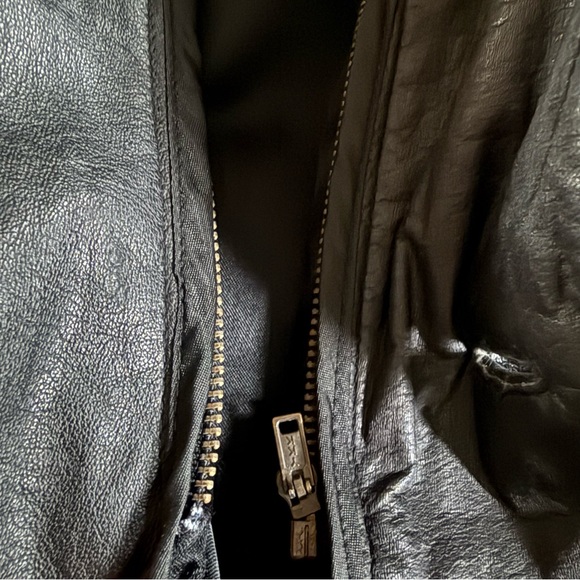 Vintage Pelle Black genuine Leather long trench Coat jacket tie belt large - Picture 14 of 15